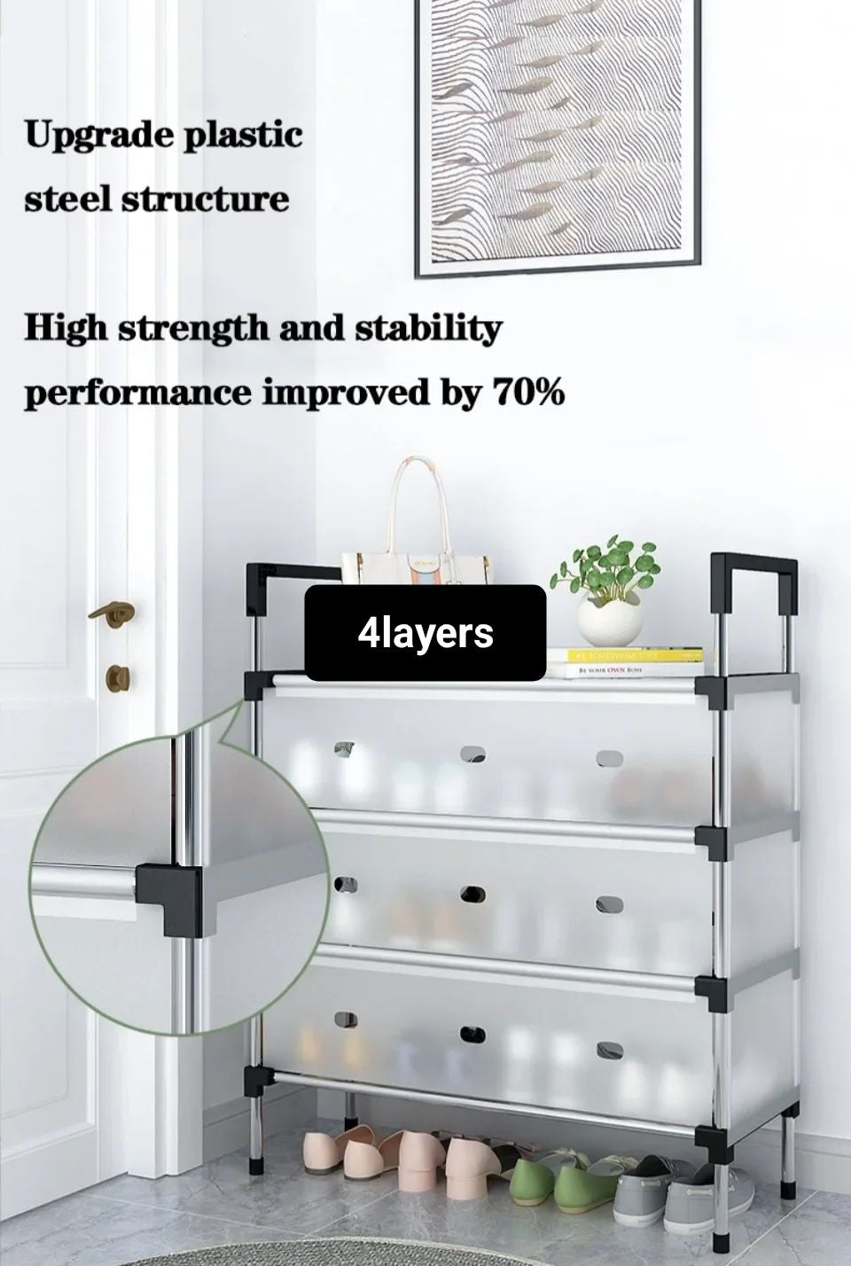 Heavy Duty Dust Proof  Shoes Rack