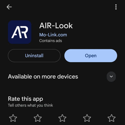 Download Air look app on IOS and Android or scan QR code on Box  and connect it with app through bluetooth📶